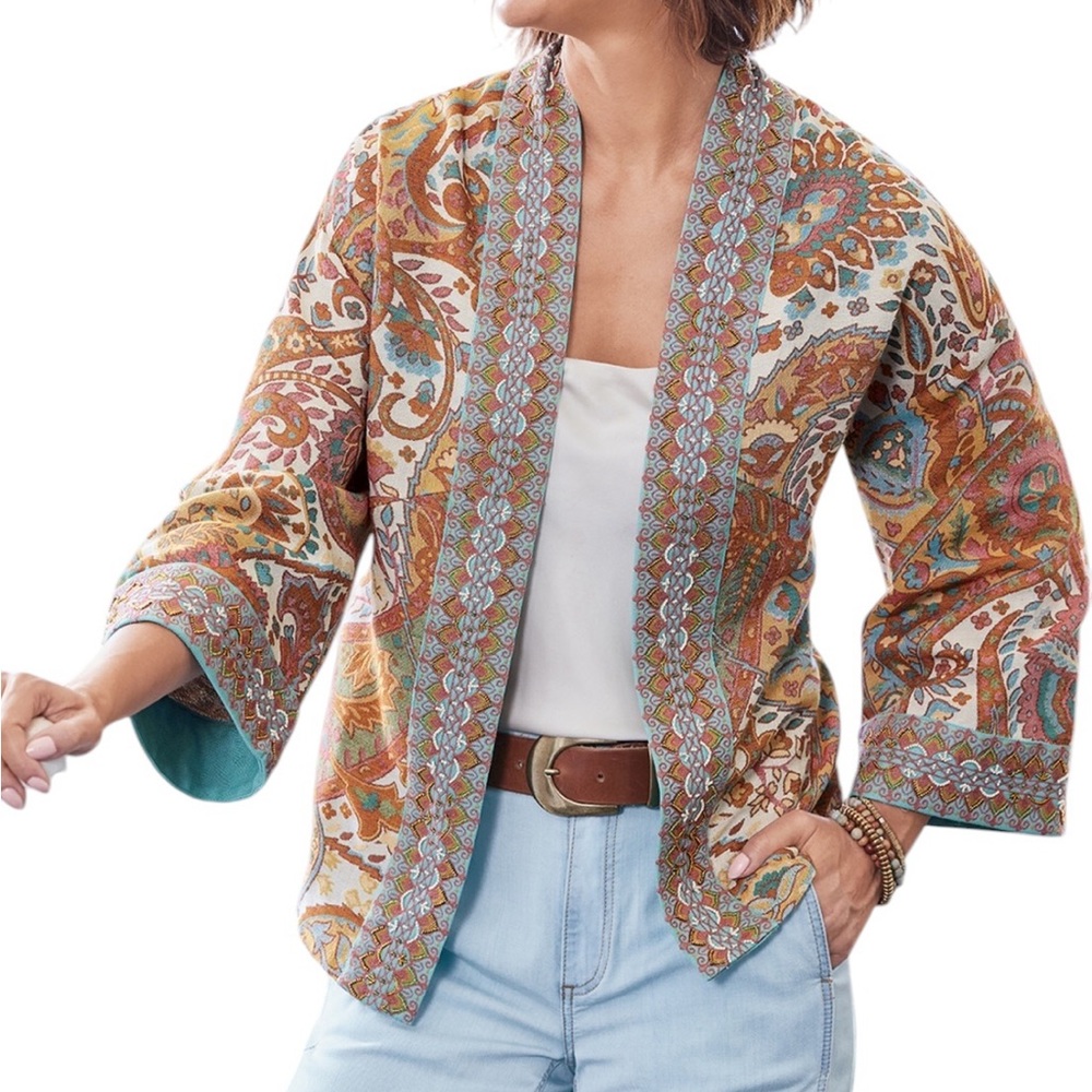 SOFT SURROUNDINGS - NWT - THE VERRADO JACKET / KIMONO - SZ. LARGE - B16